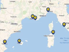 Mapa plavby