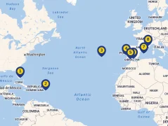 Mapa plavby